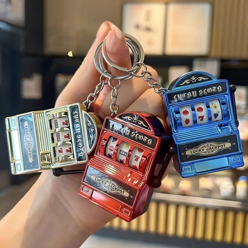 【F】Mini Slot Machine Key Chain - огляд і ціна Arcade Game Jackpot